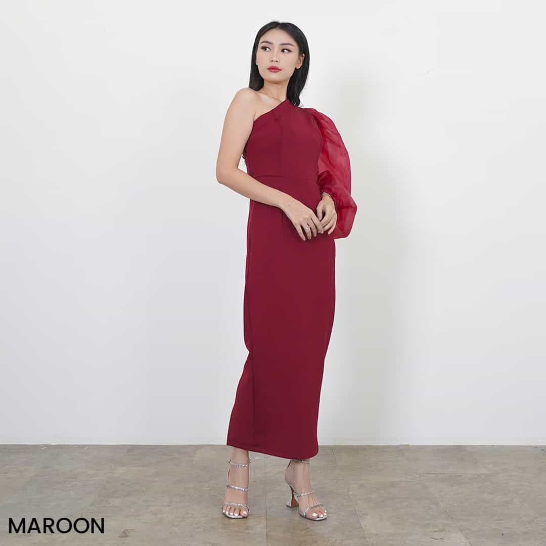 One Shoulder Organza Dress