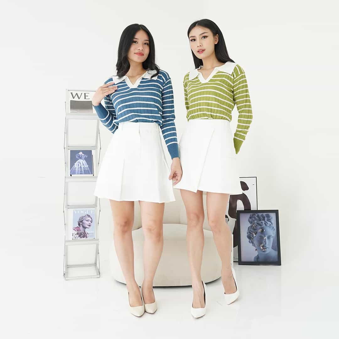 Sweater Rajut Stripe Wipi