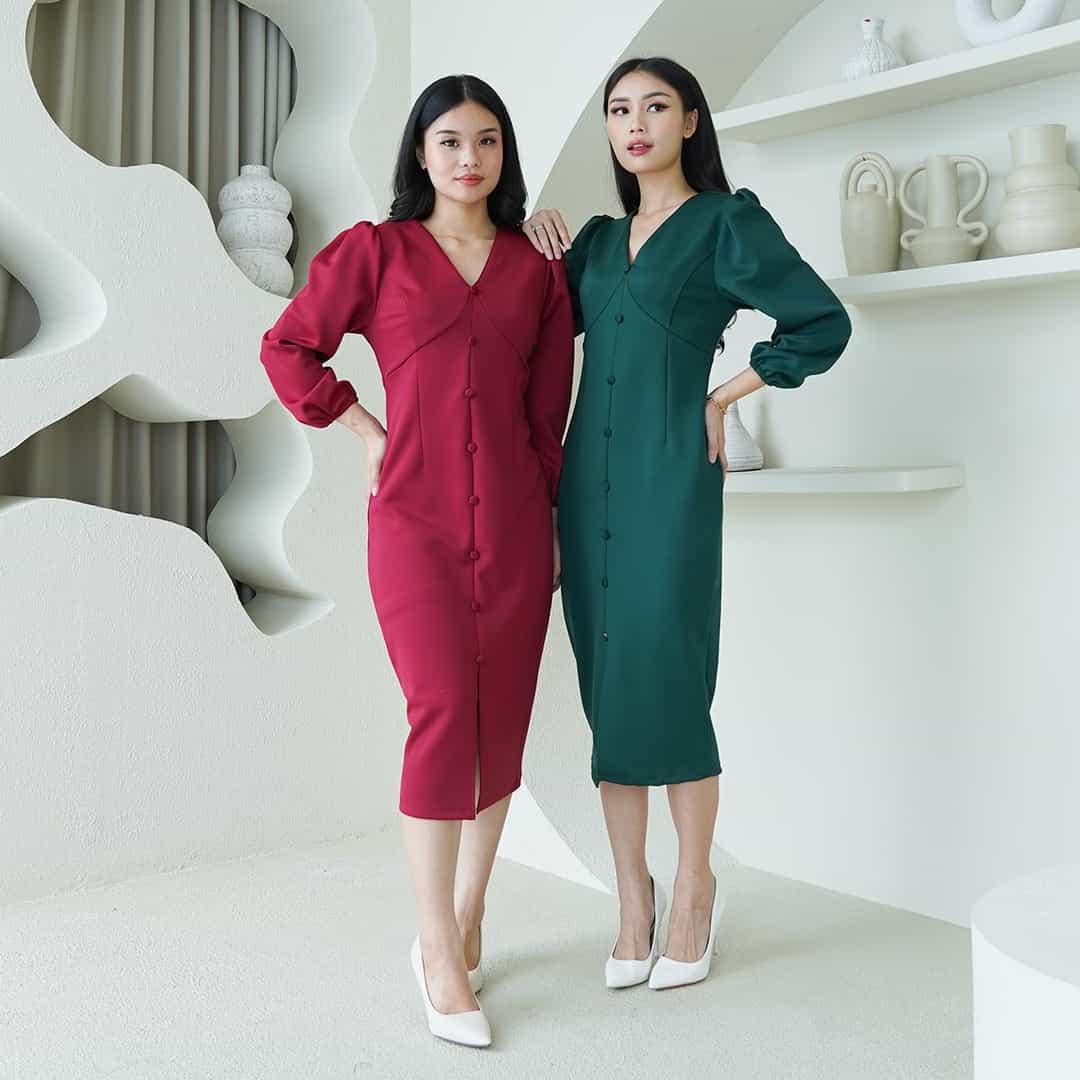 Dress Amtrika Puffy Sleeve