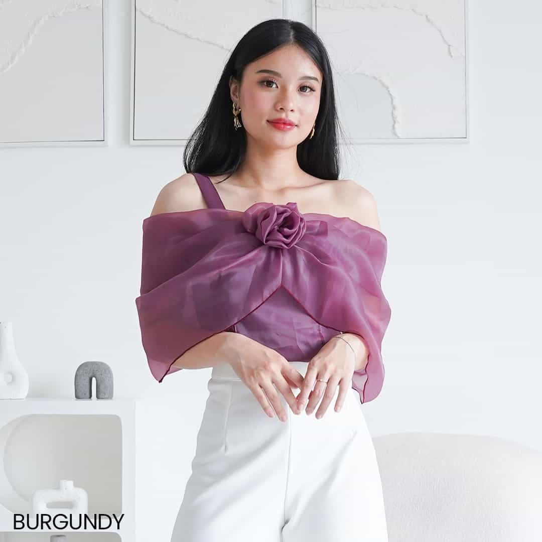 Atasan Organza Satin Fofo