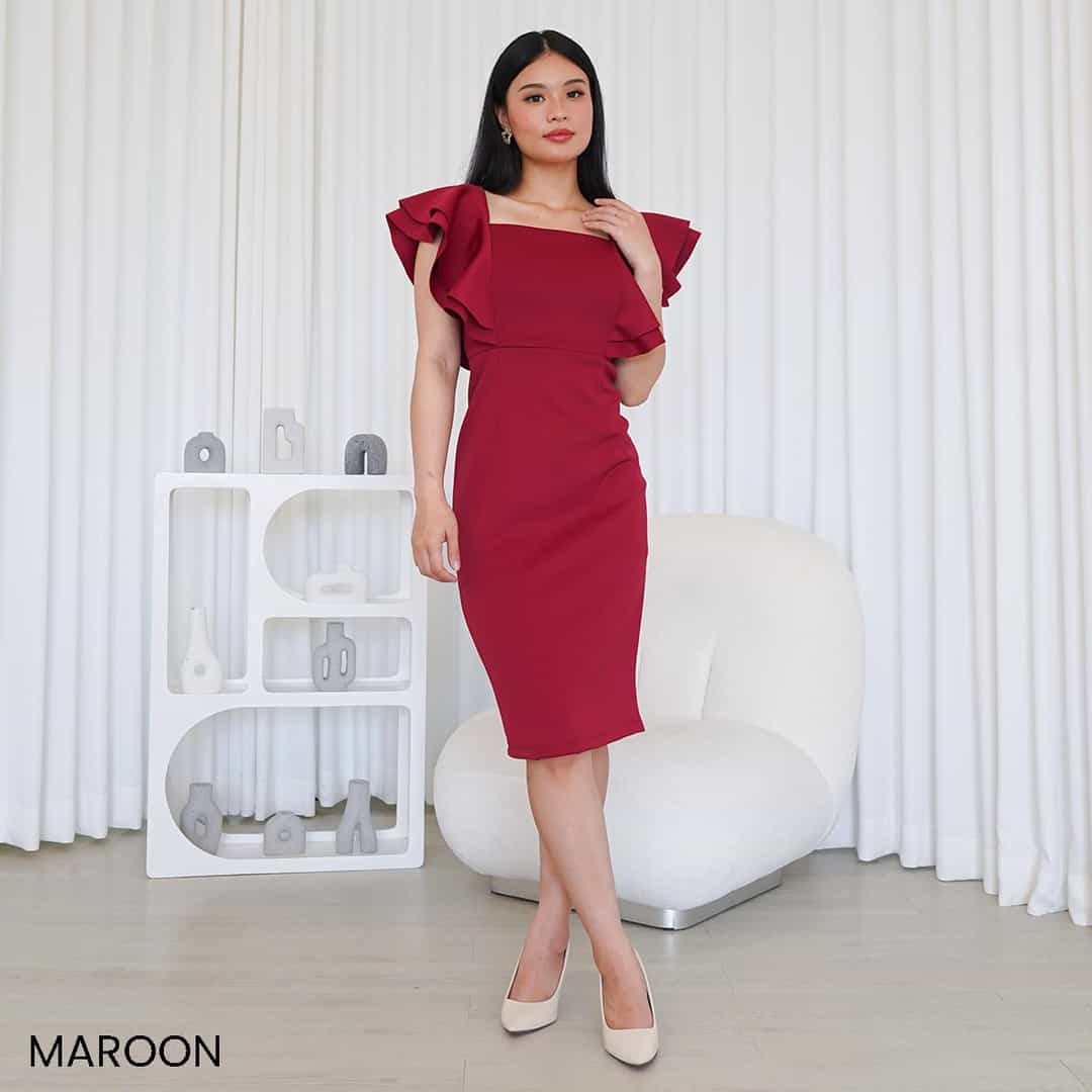 Bodycone Dress Ruffle Crabera
