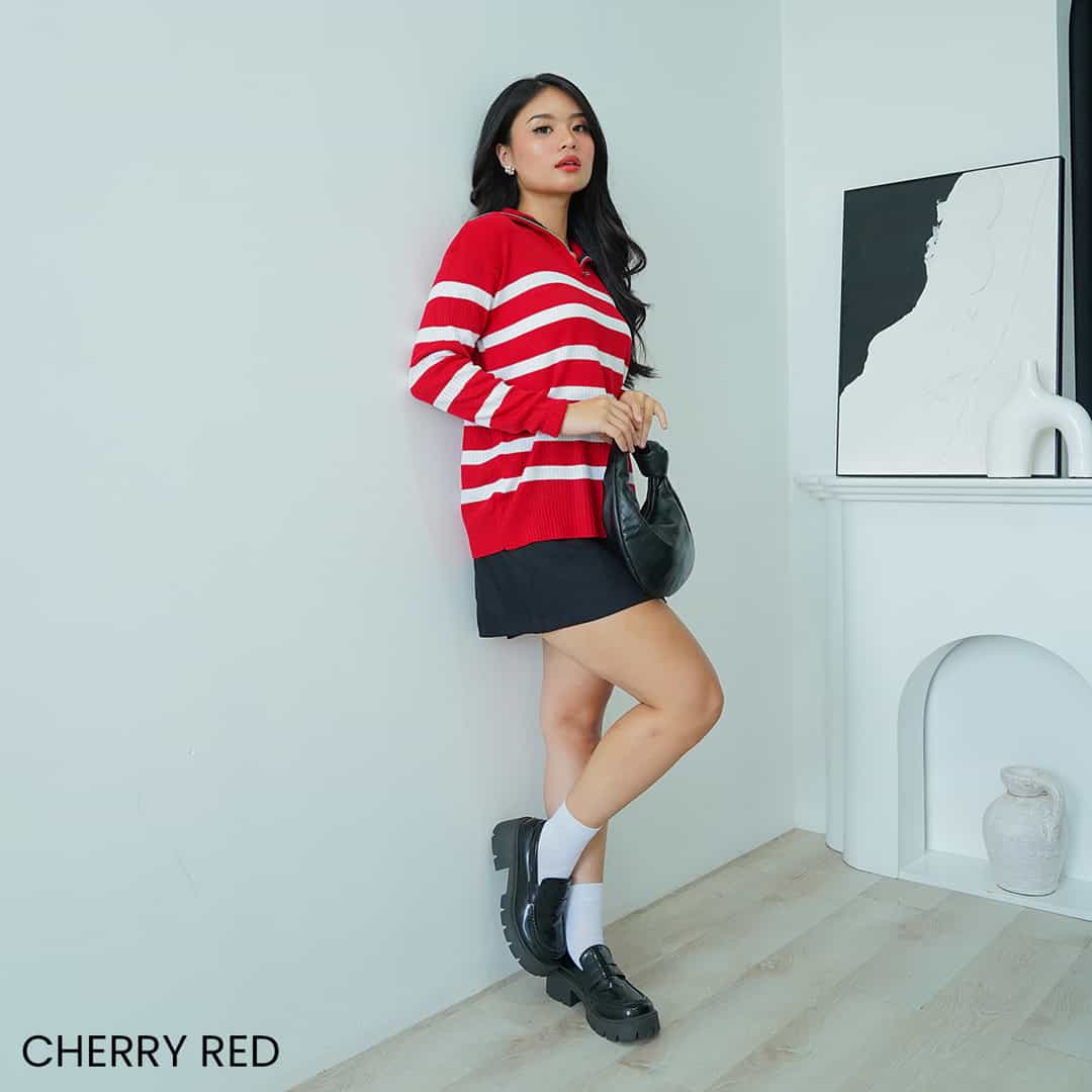 Sweater Rajut Stripe Azura