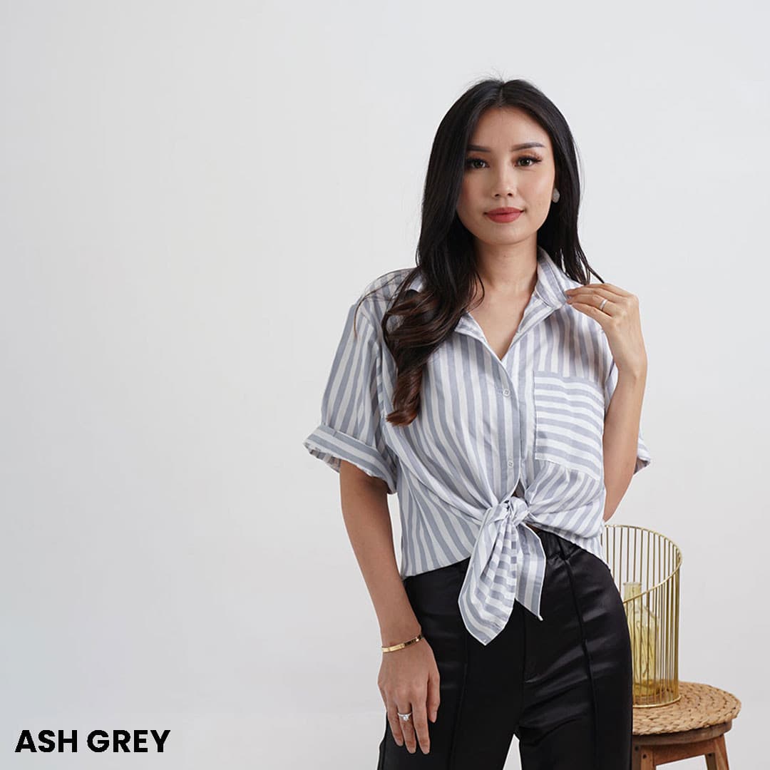 Kemeja Oversized Salur Inako