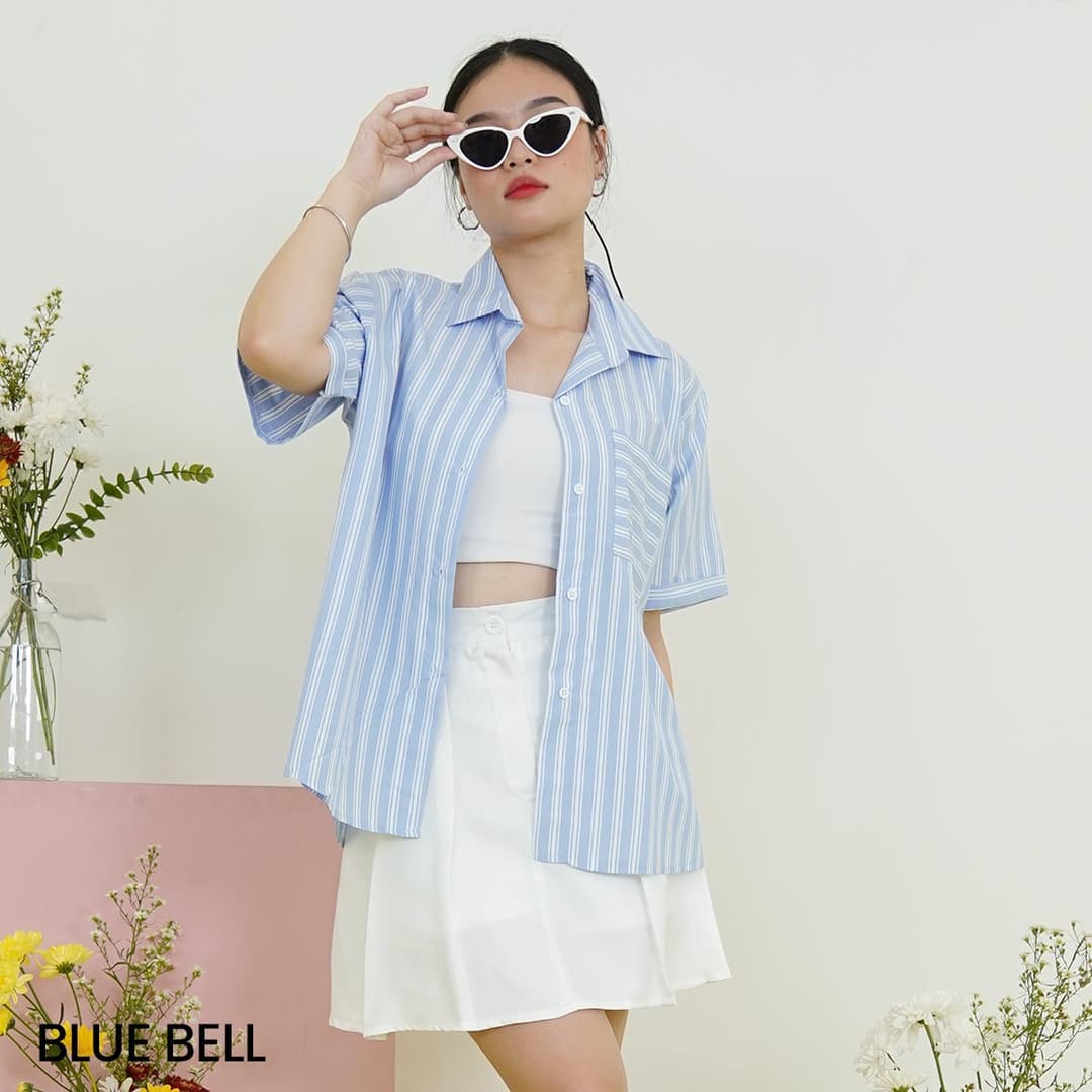 Kemeja Oversized Salur Inako