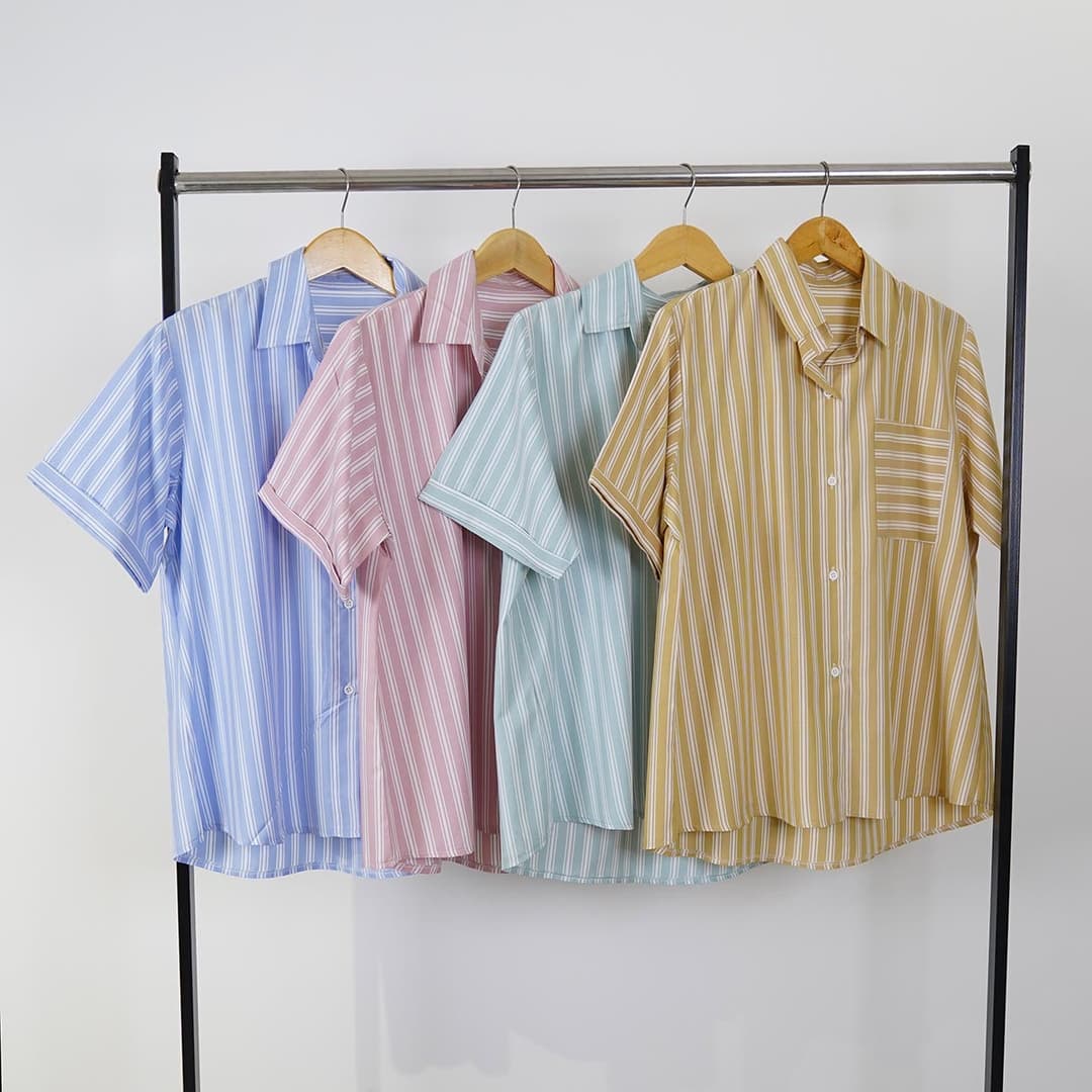 Kemeja Oversized Salur Inako