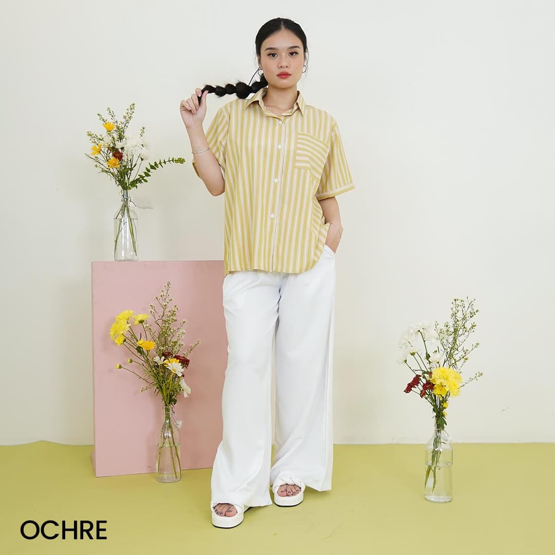 Kemeja Oversized Salur Inako