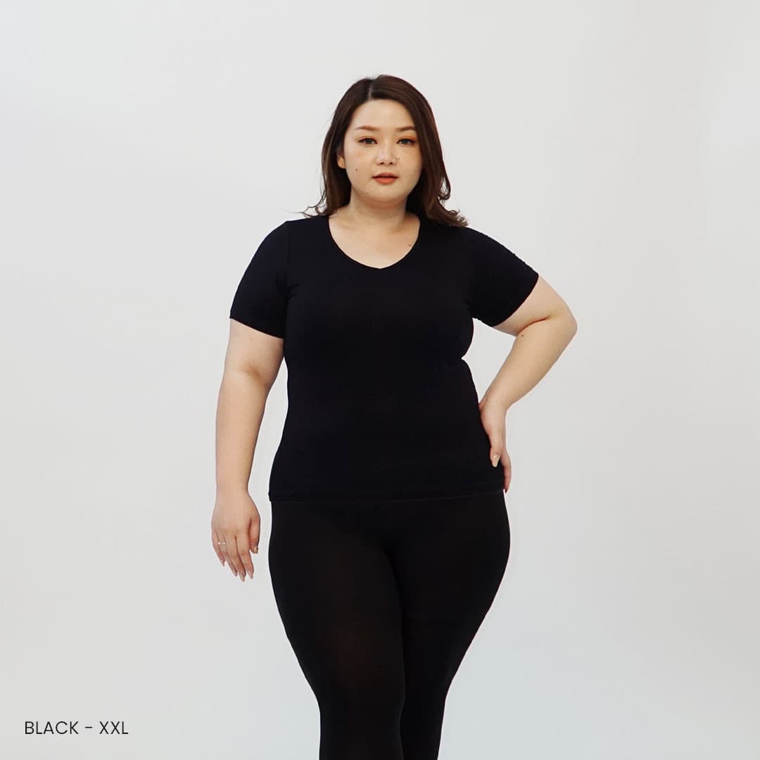 Kaos Lengan Pendek V-Neck (Size Xl-XXl)