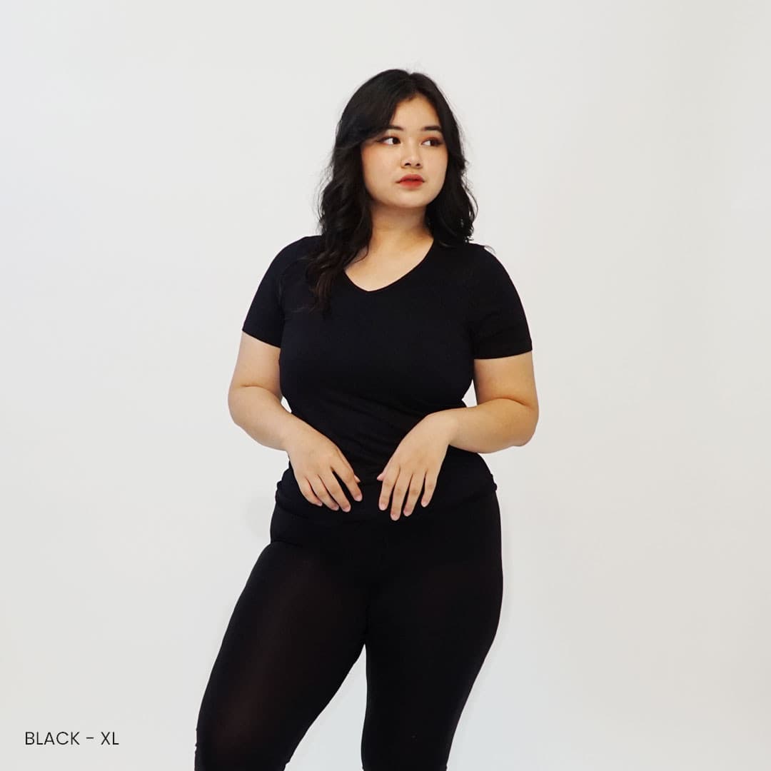 Kaos Lengan Pendek V-Neck (Size Xl-XXl)