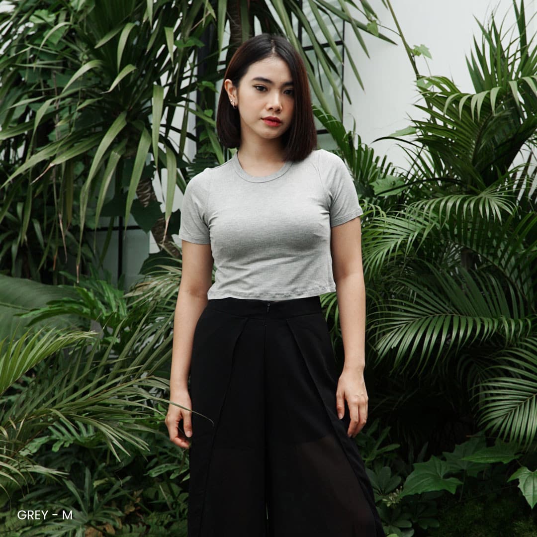 Kaos Crop Rayon Basic (Size M-L)