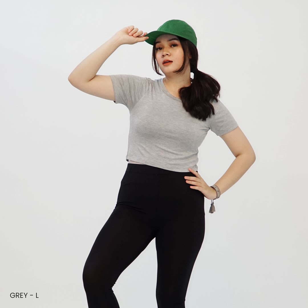 Kaos Crop Rayon Basic (Size M-L)