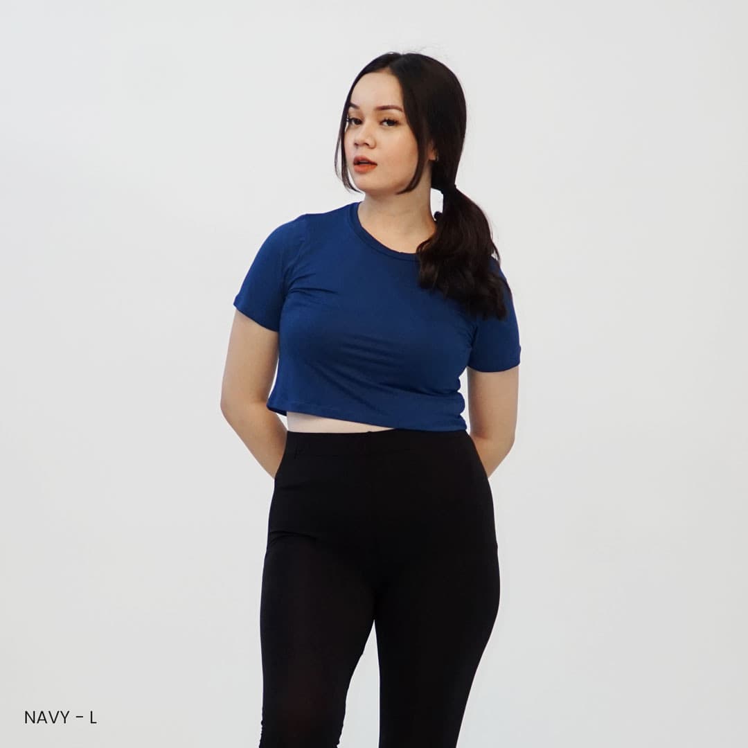 Kaos Crop Rayon Basic (Size M-L)