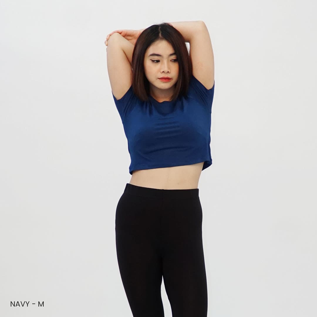 Kaos Crop Rayon Basic (Size M-L)