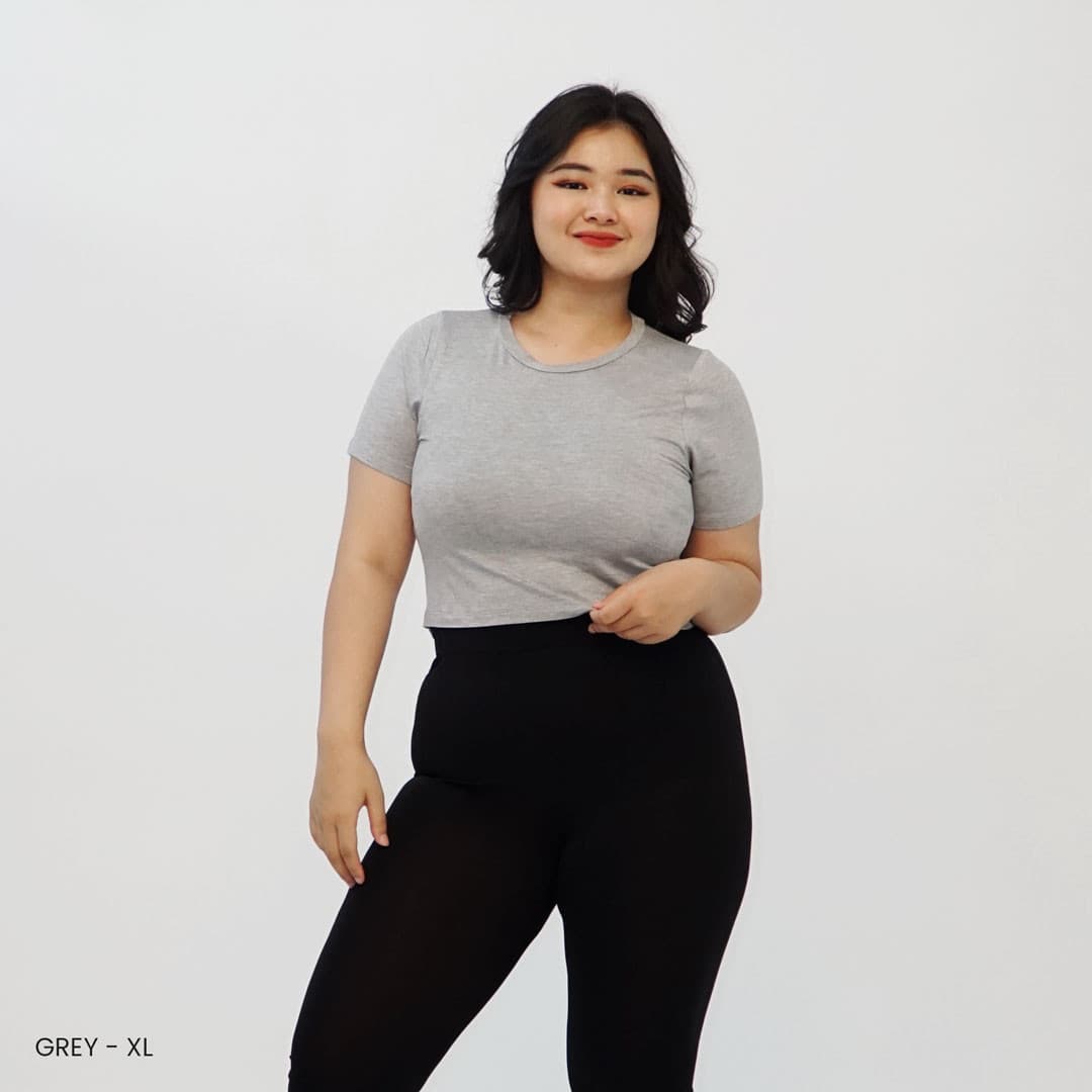 Kaos Crop Rayon Basic (Size Xl-XXl)