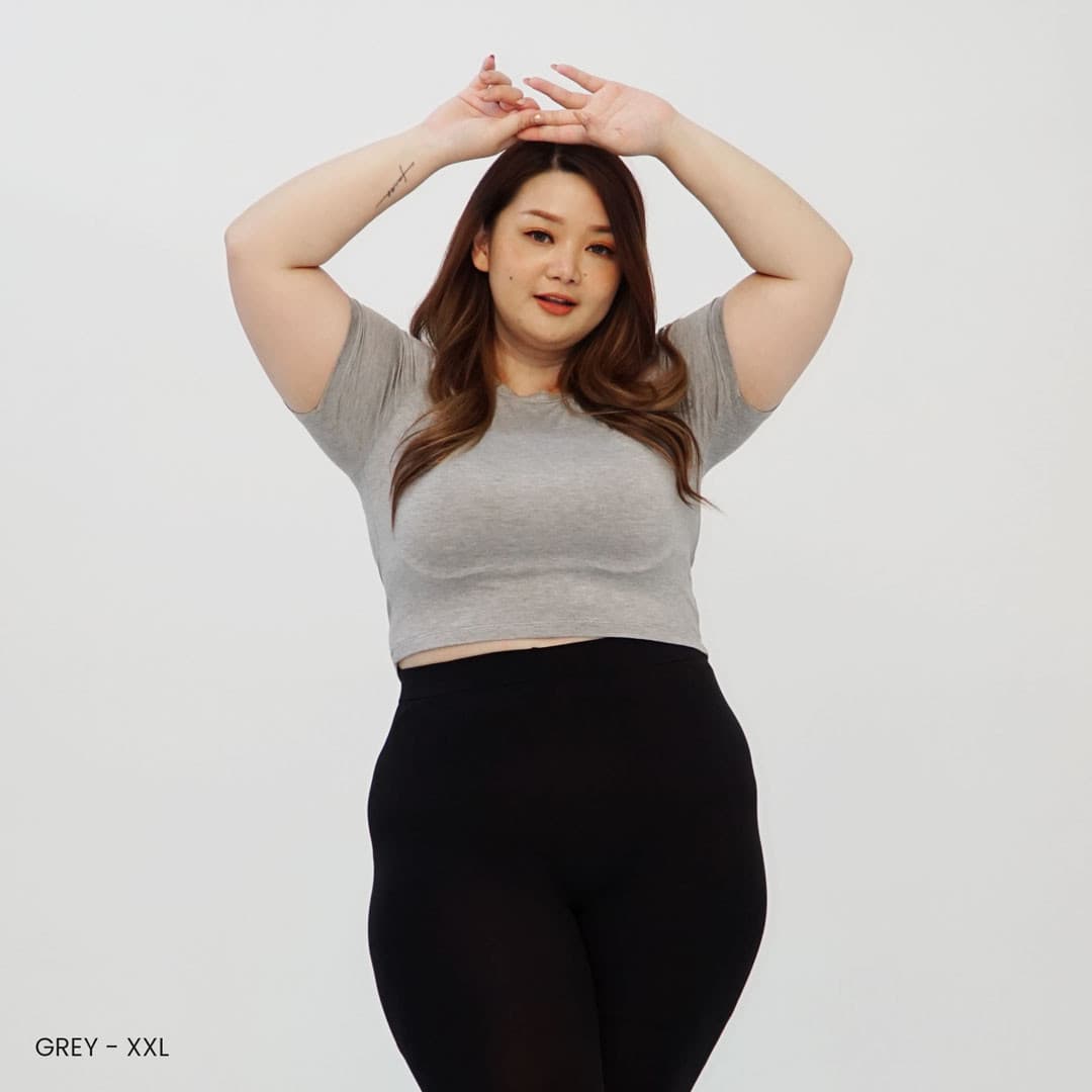 Kaos Crop Rayon Basic (Size Xl-XXl)