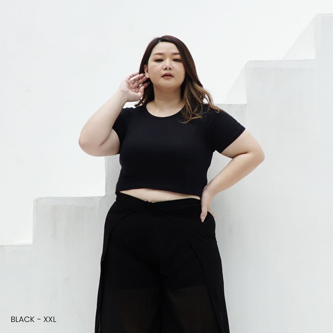 Kaos Crop Rayon Basic (Size Xl-XXl)
