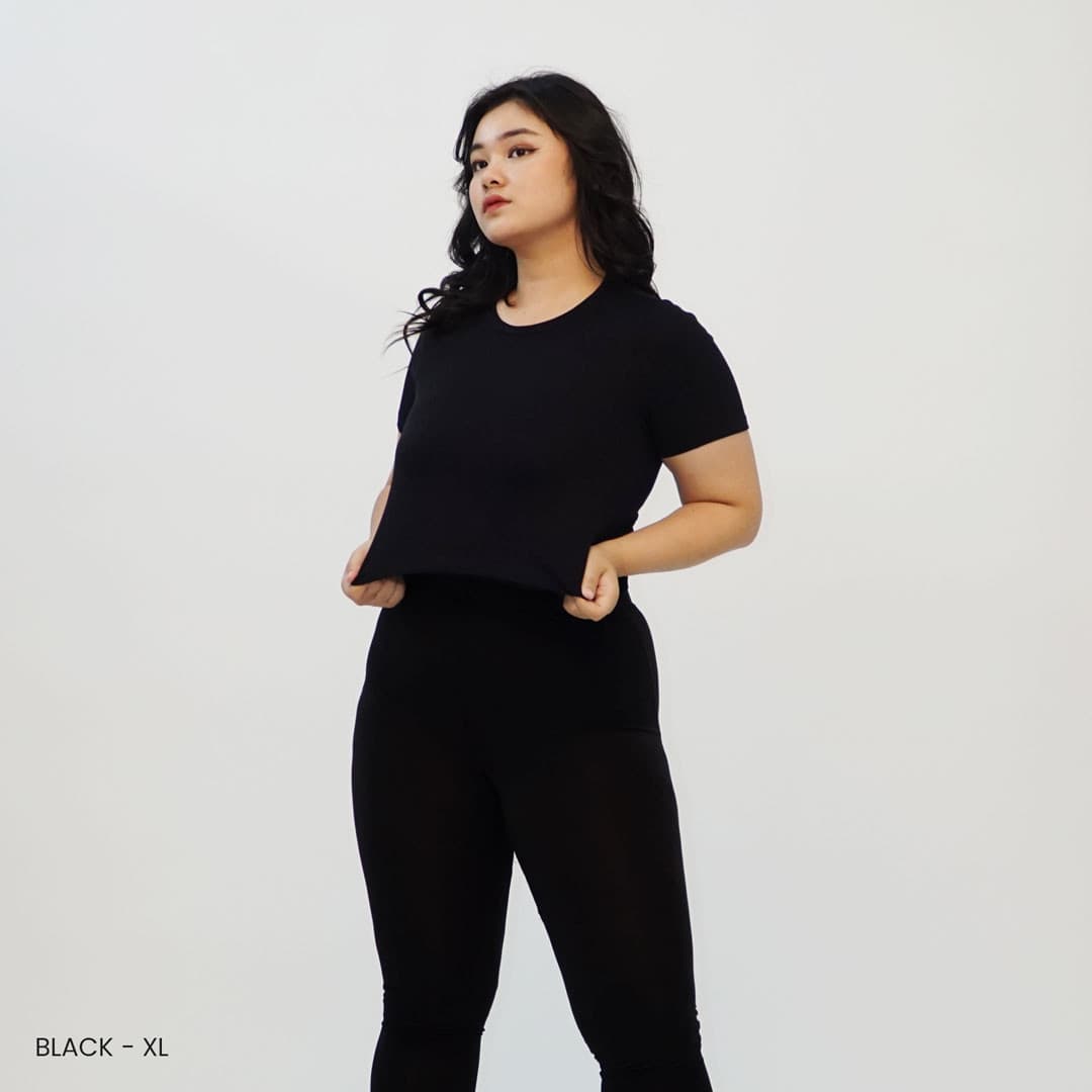 Kaos Crop Rayon Basic (Size Xl-XXl)