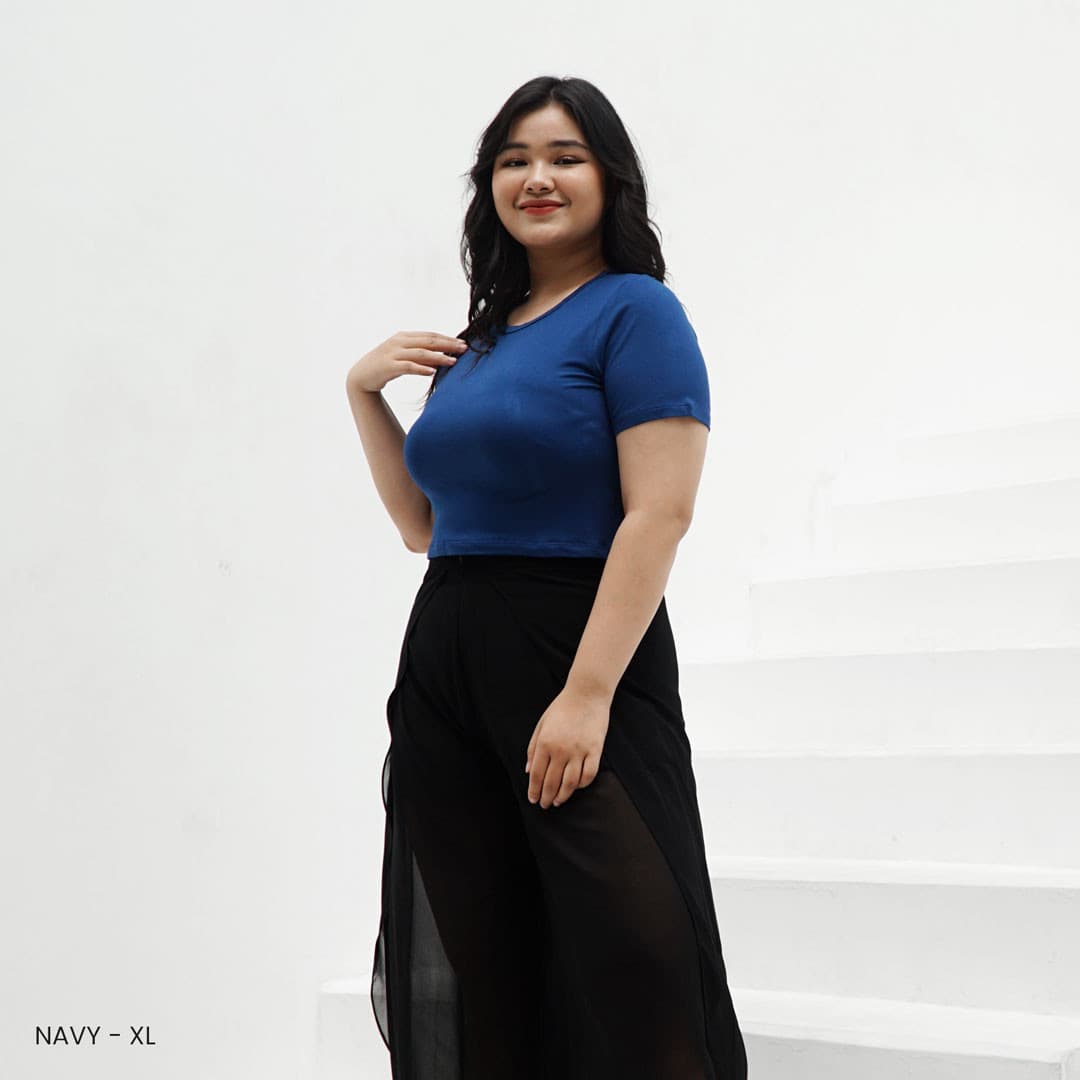 Kaos Crop Rayon Basic (Size Xl-XXl)