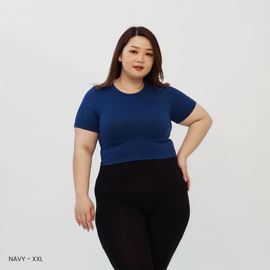 Kaos Crop Rayon Basic (Size Xl-XXl)