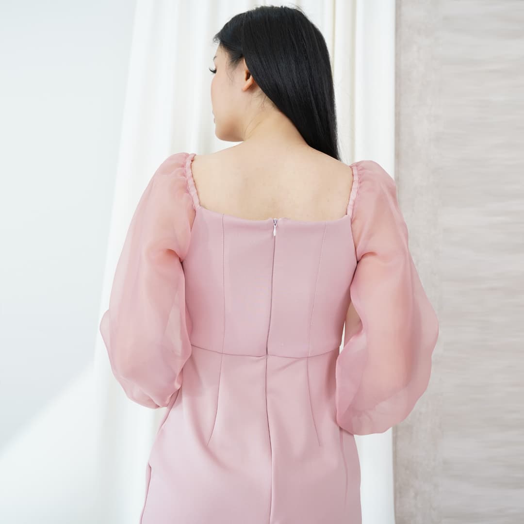 Gaun Panjang Organza Irish