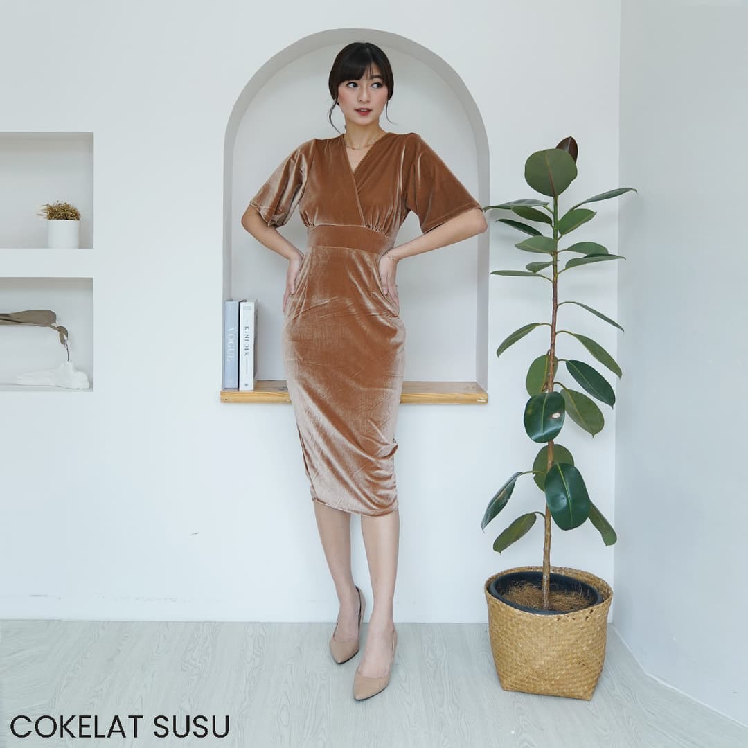 Dress Bodycon Velvet Parafin