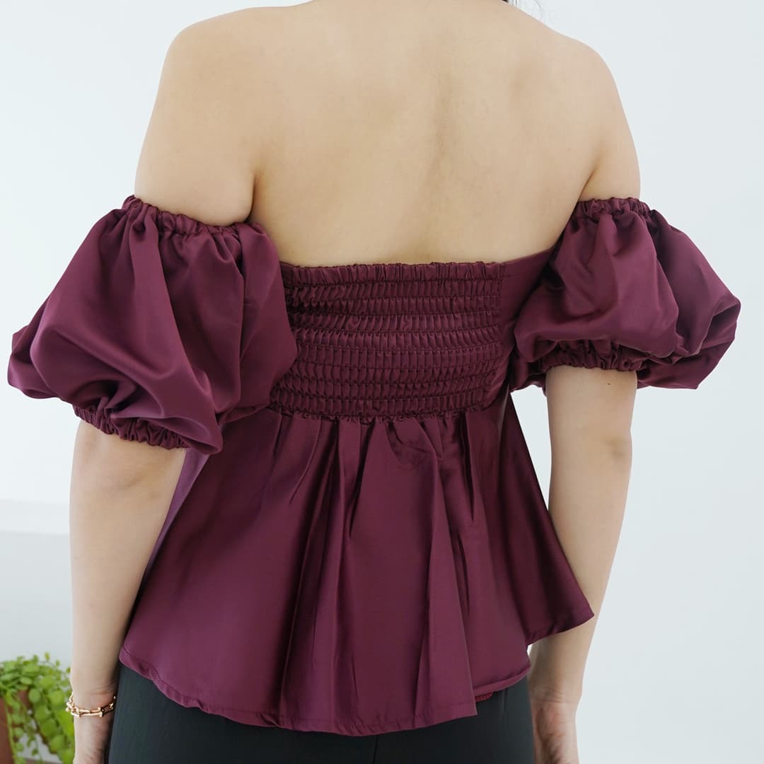 Satin Top Puff Sleeve Baby LA