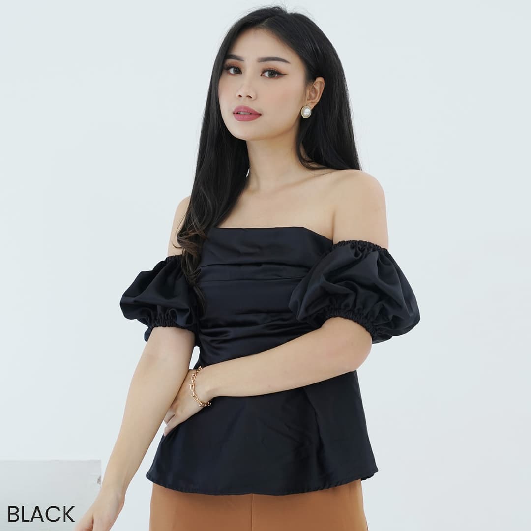 Satin Top Puff Sleeve Baby LA