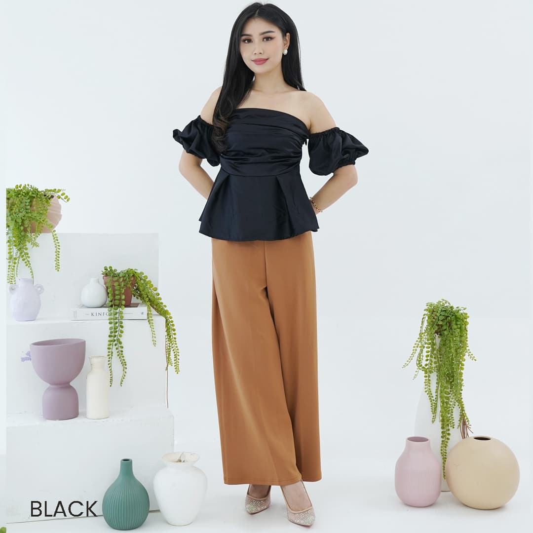 Satin Top Puff Sleeve Baby LA