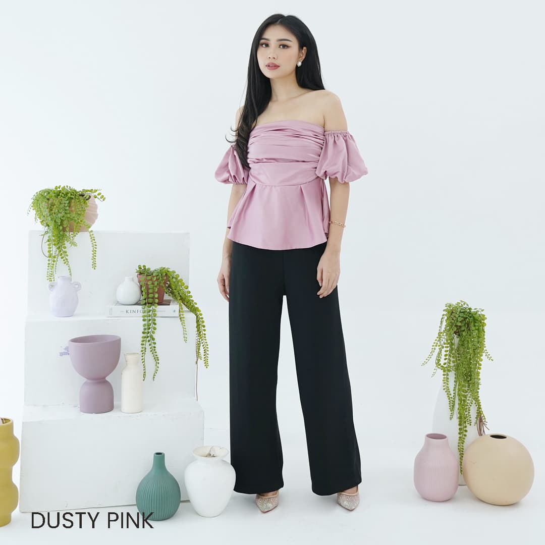 Satin Top Puff Sleeve Baby LA
