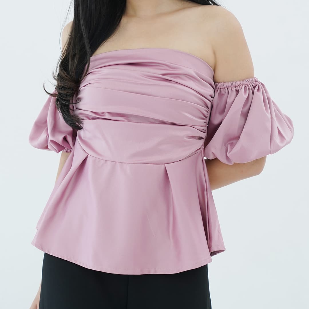 Satin Top Puff Sleeve Baby LA