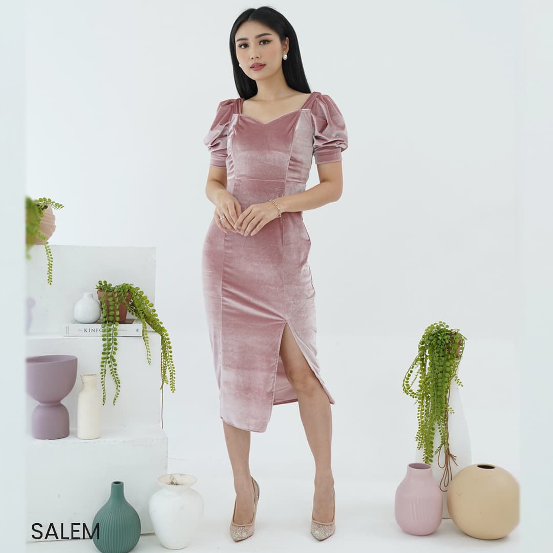 Velvet Dress Bodycon Hazel