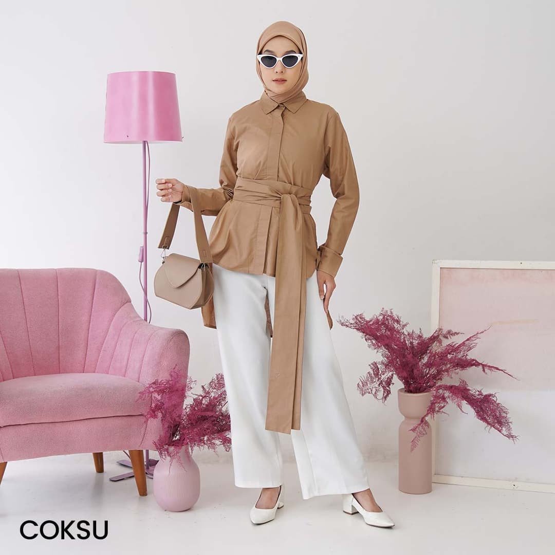 Kemeja Katun Lengan Panjang Cashie