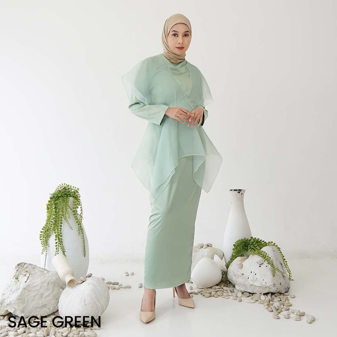 Gimy Long Dress Organza Satin