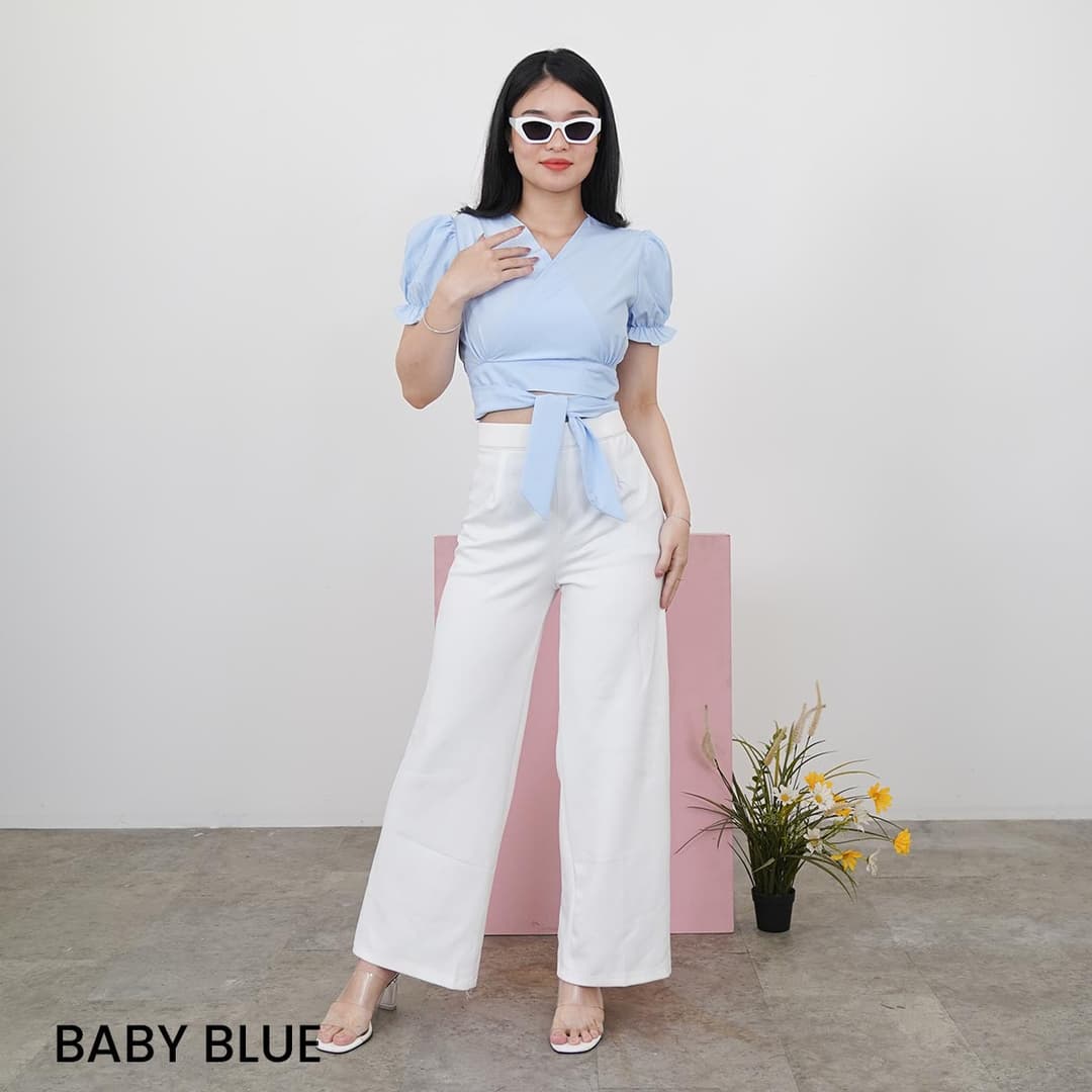 Puff Crop Top Overslag Kanaya