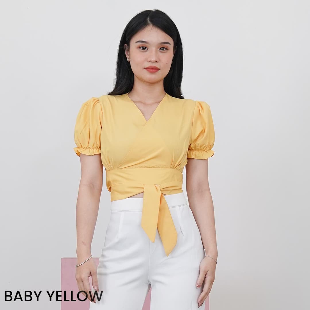 Puff Crop Top Overslag Kanaya