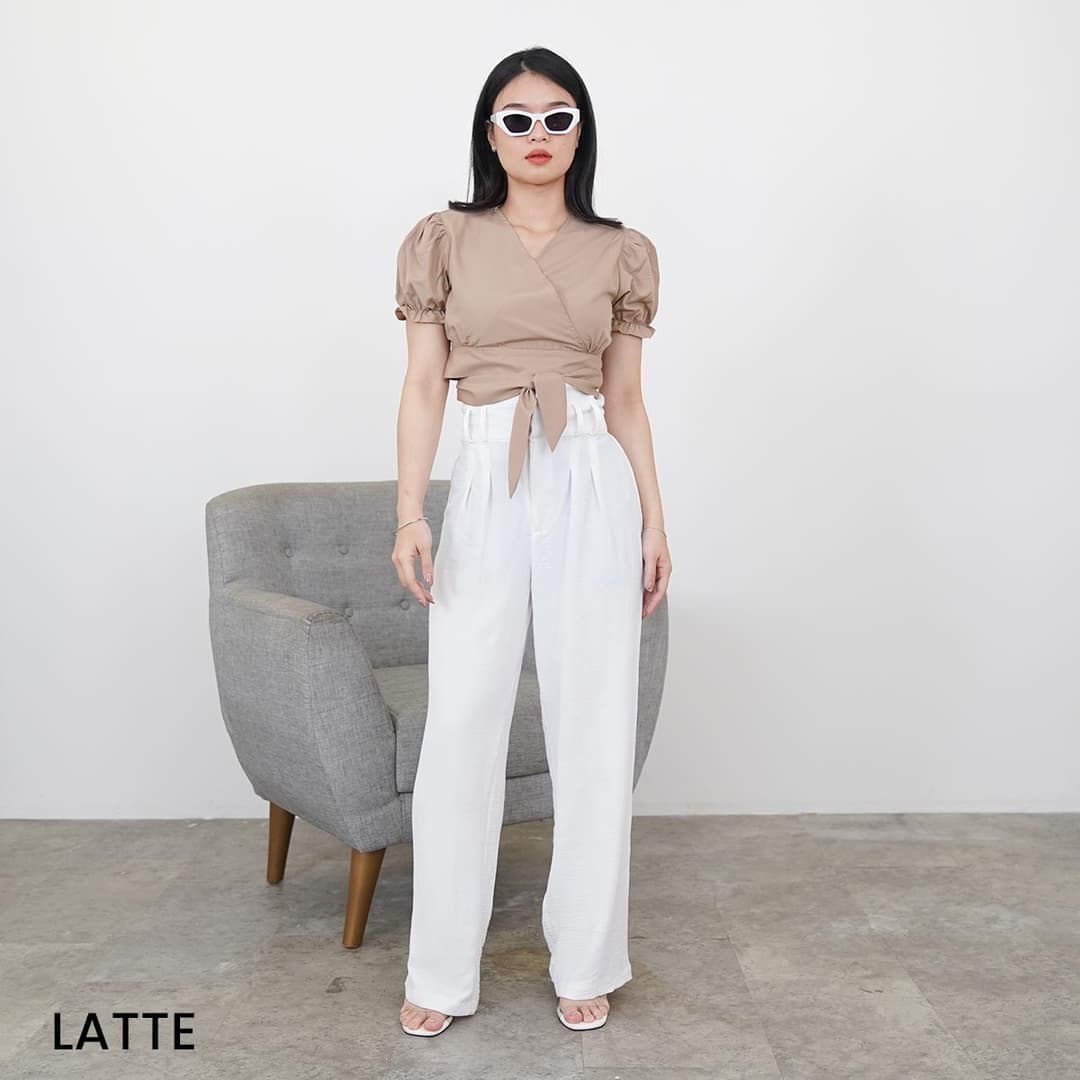Puff Crop Top Overslag Kanaya