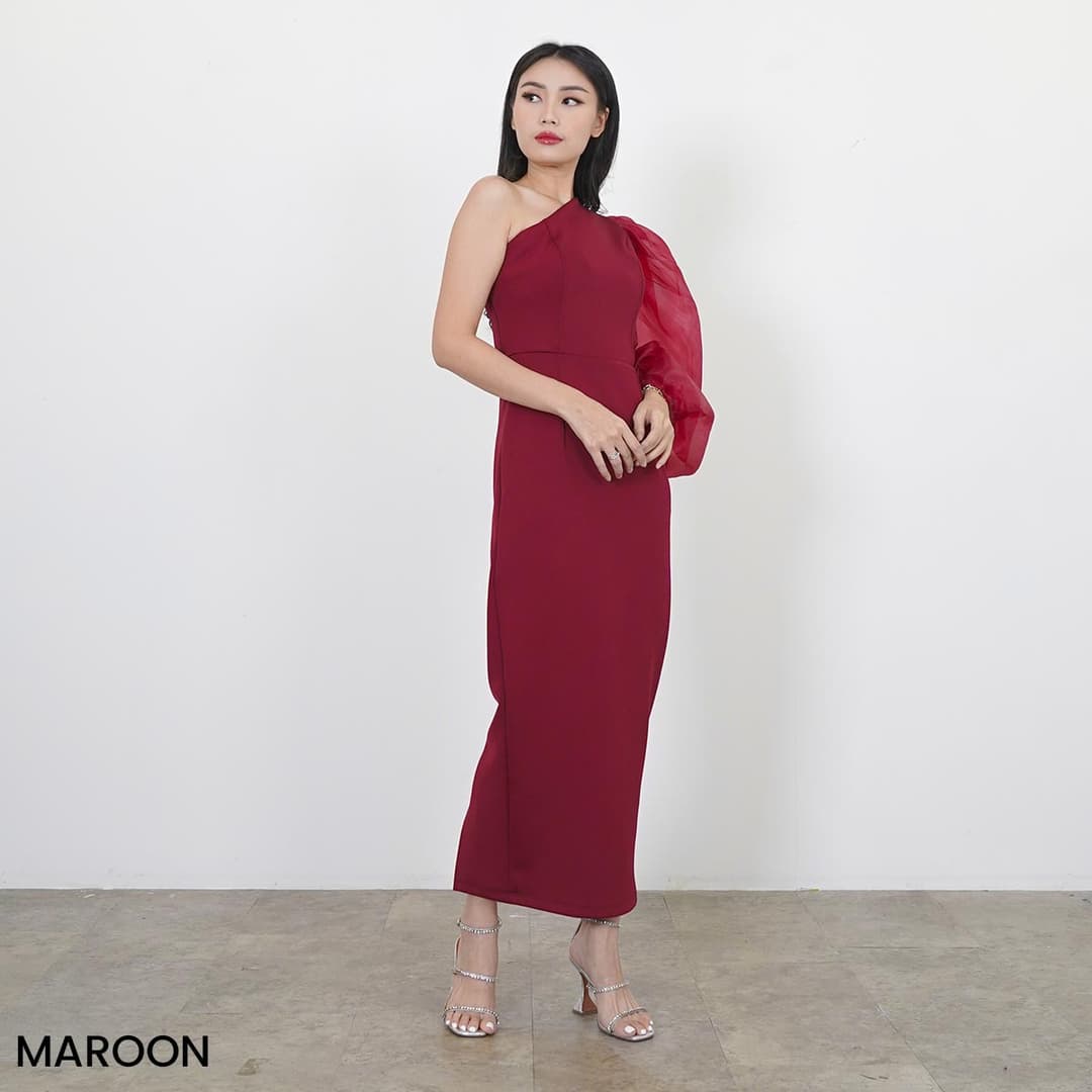 One Shoulder Organza Dress