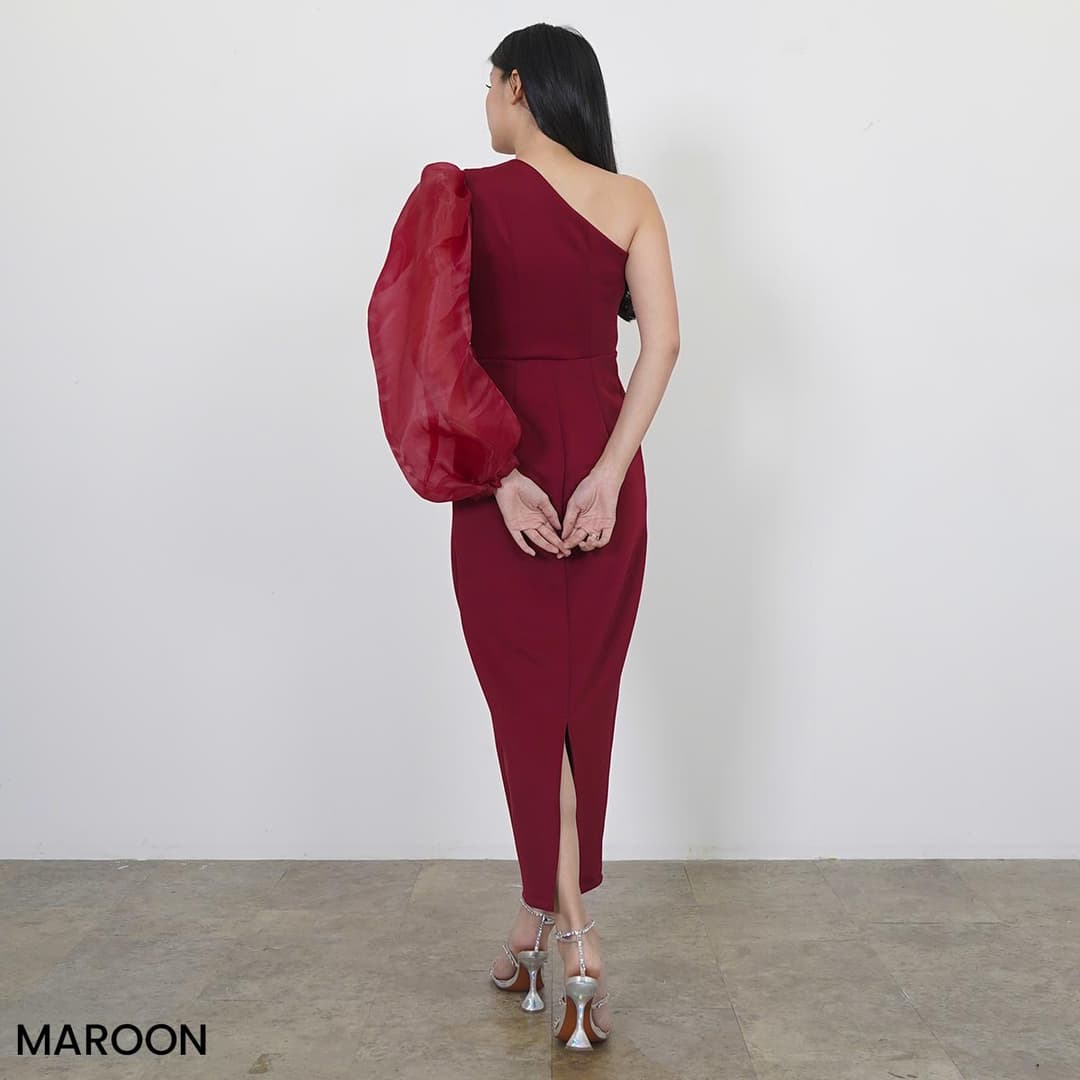 One Shoulder Organza Dress