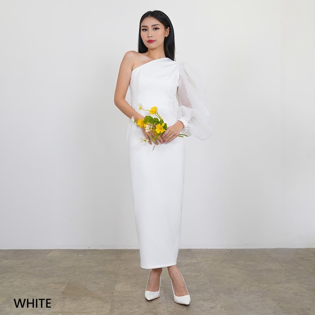 One Shoulder Organza Dress