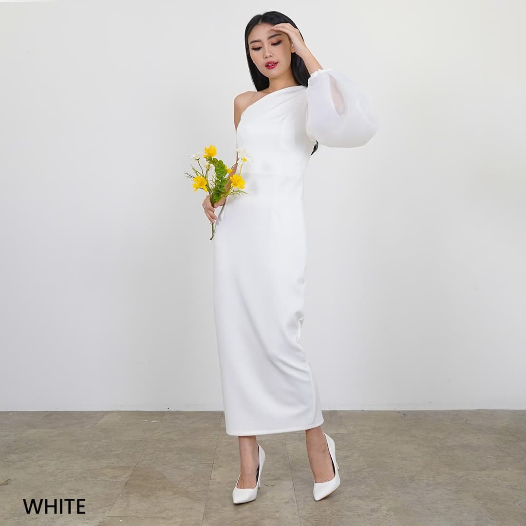 One Shoulder Organza Dress
