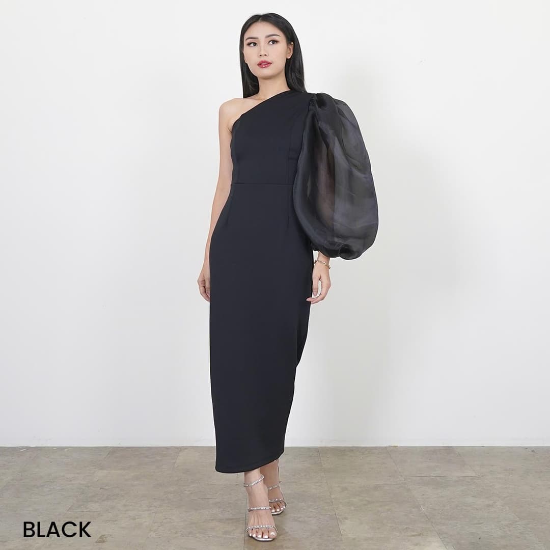 One Shoulder Organza Dress