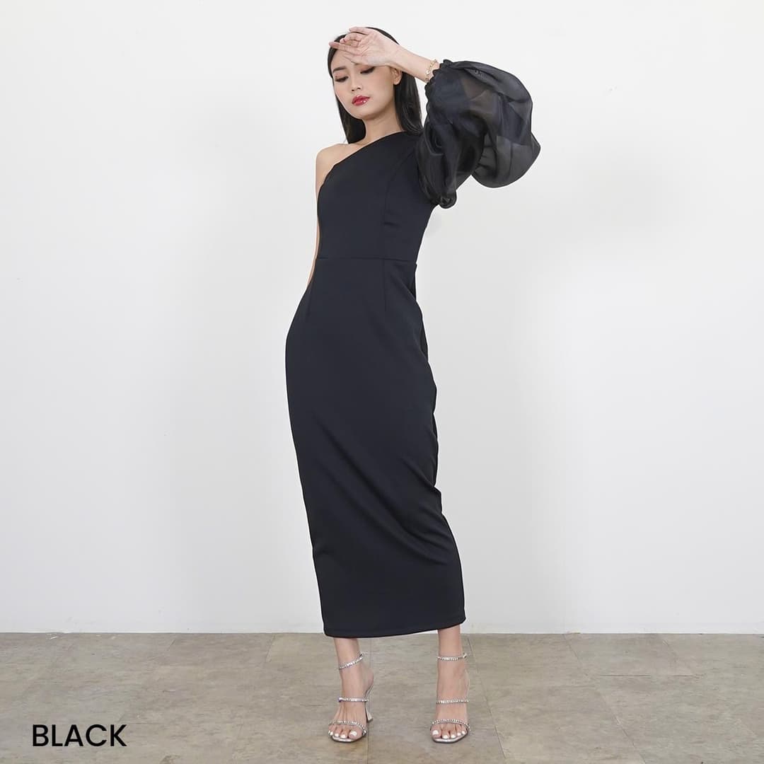 One Shoulder Organza Dress