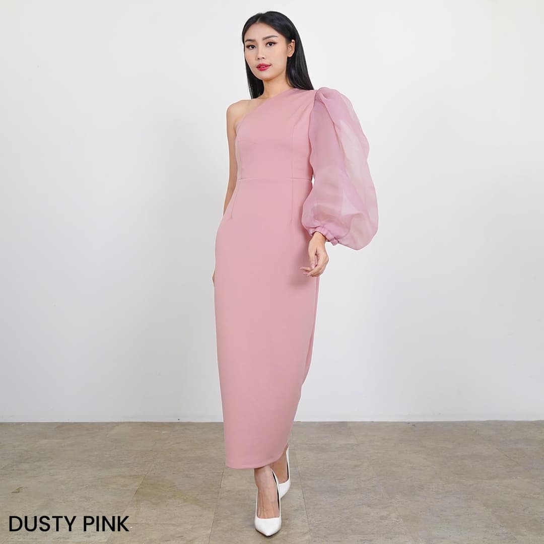 One Shoulder Organza Dress