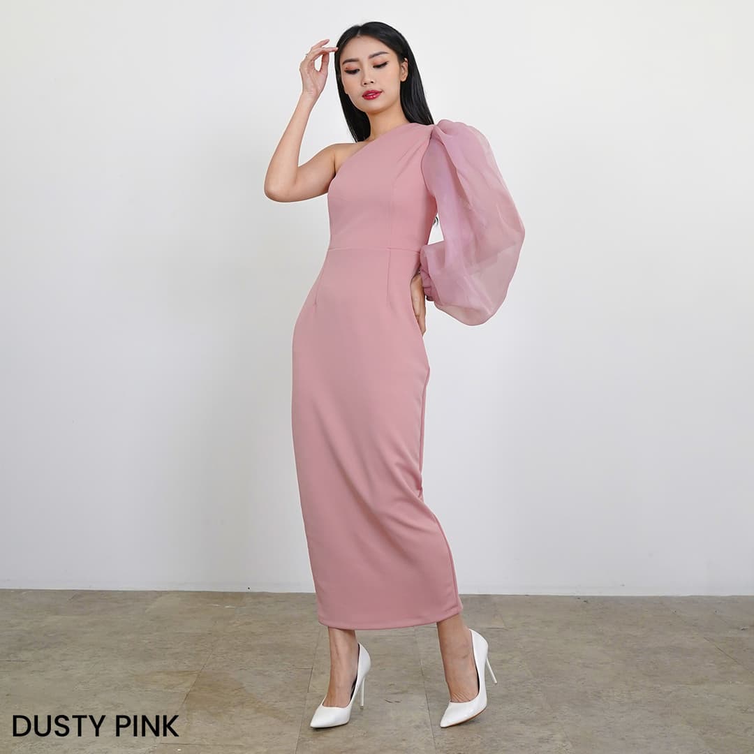 One Shoulder Organza Dress