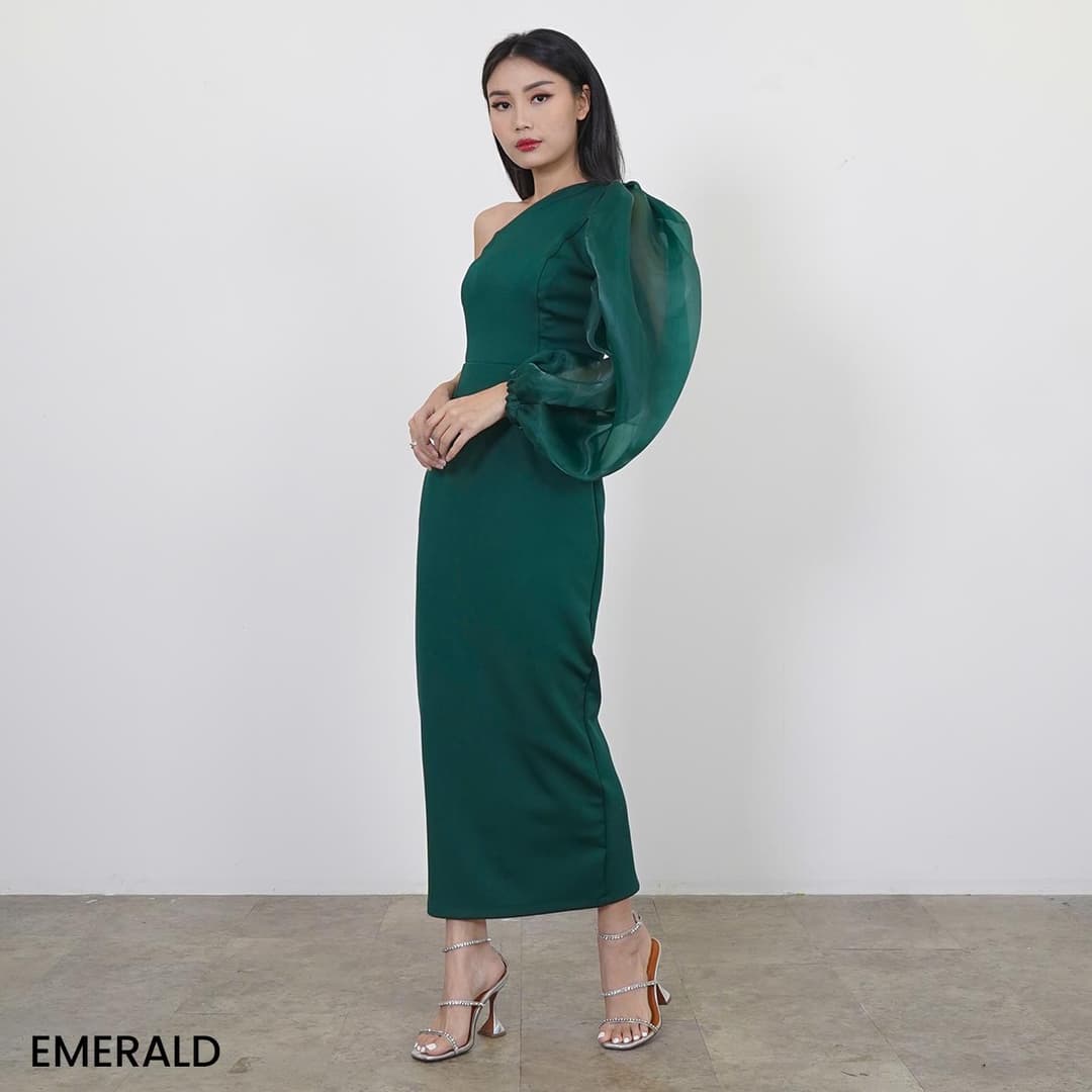One Shoulder Organza Dress