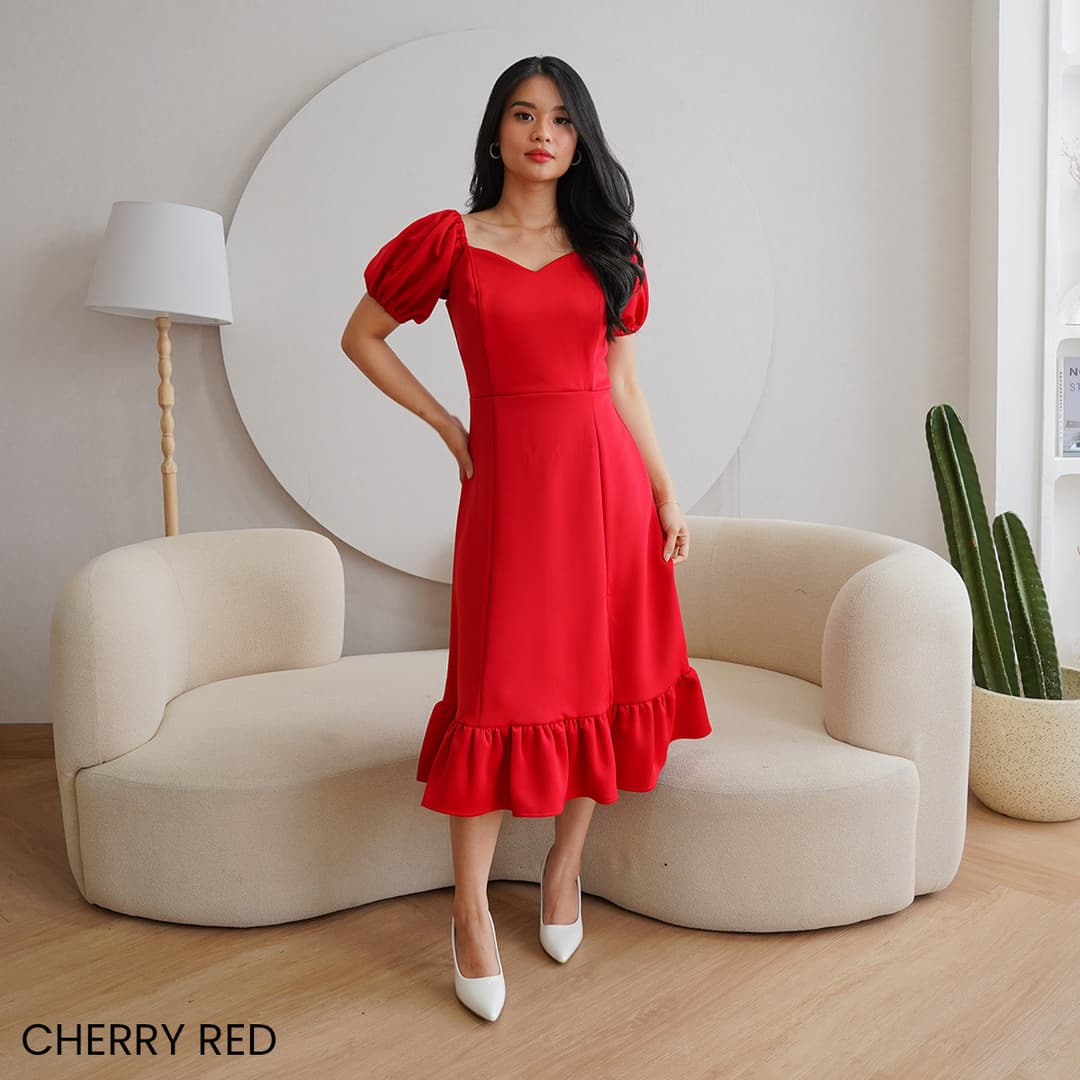 Dress Puffy Short Sleeve  Filomena