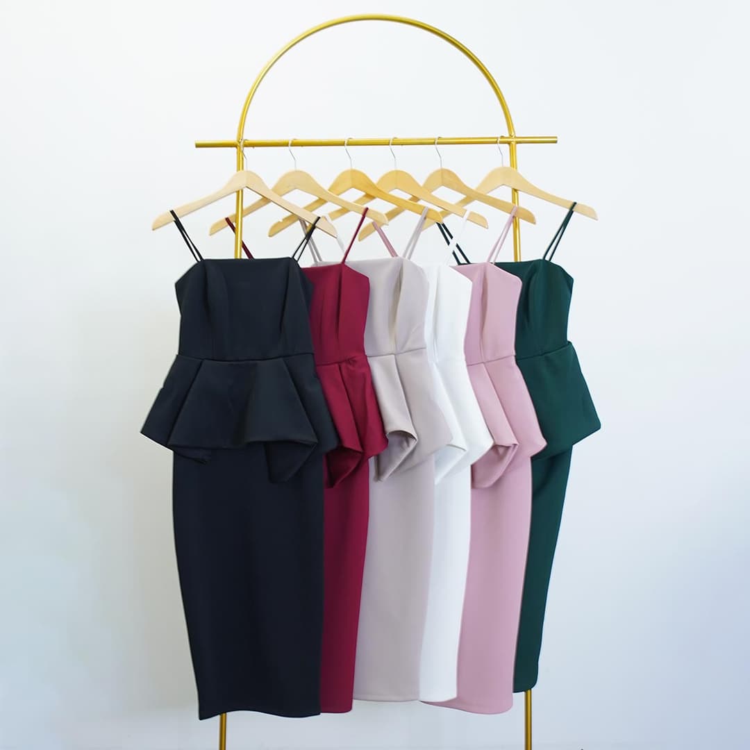 Midi Dress Peplum Momo