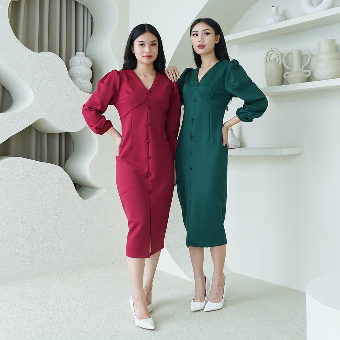 Dress Amtrika Puffy Sleeve