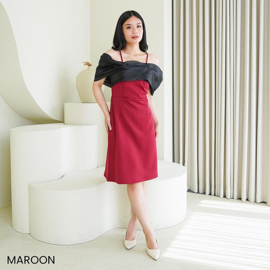 Dress Kombinasi Organza Yuna