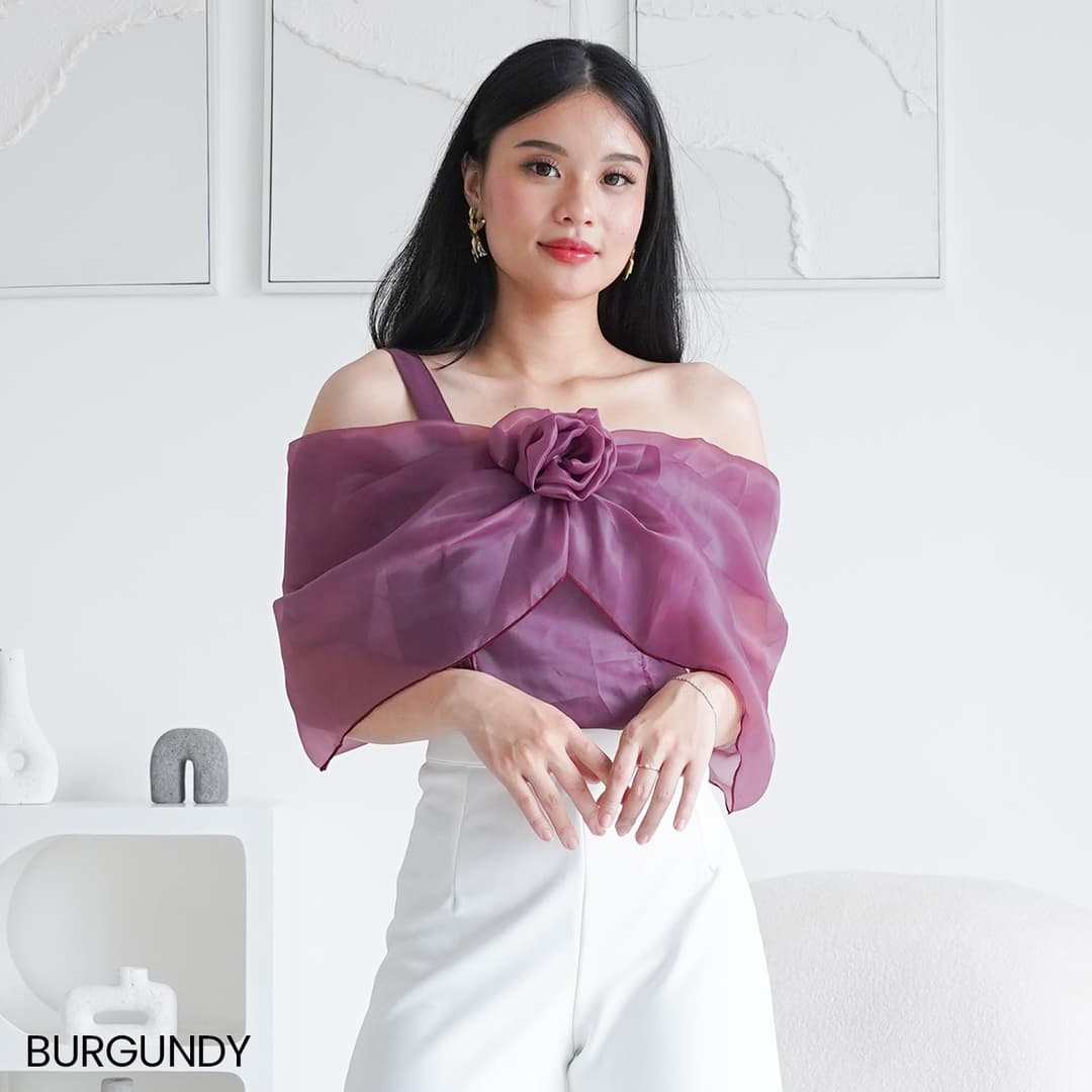Atasan Organza Satin Fofo