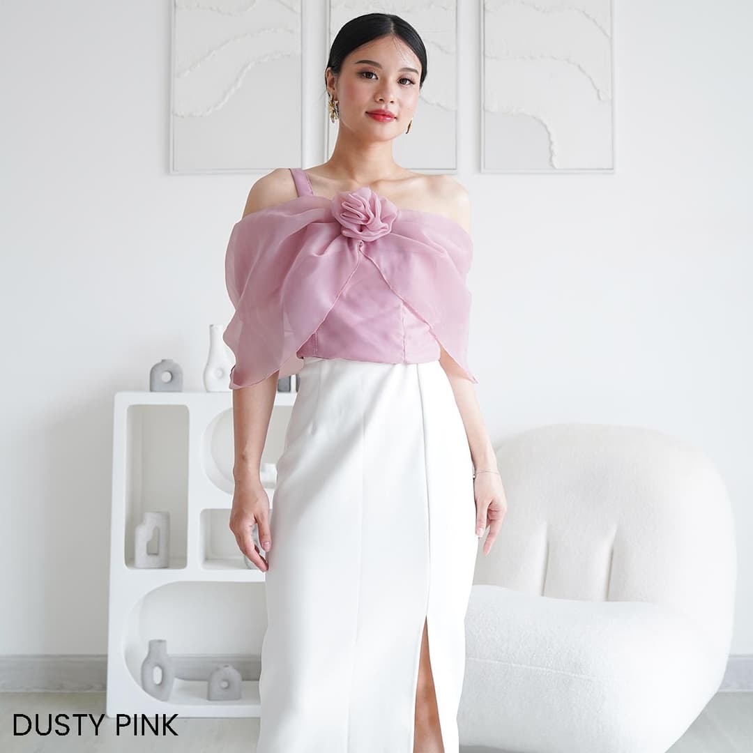 Atasan Organza Satin Fofo